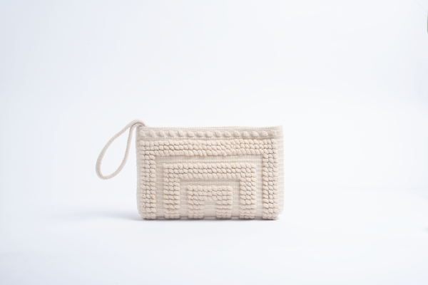 Simply Noelle Neutral Woven Wristlet