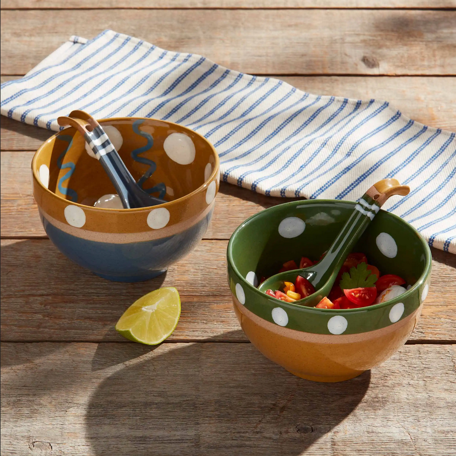 Mudpie Dot Salsa Bowl Set - Necessities Boutique