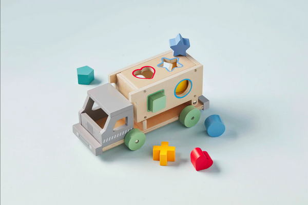 Mudpie Wooden Shape Sorter Truck Set