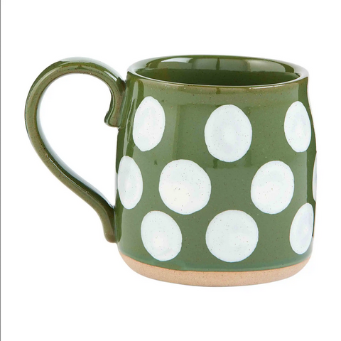 Mudpie Dot Collection Stoneware Coffee Mugs