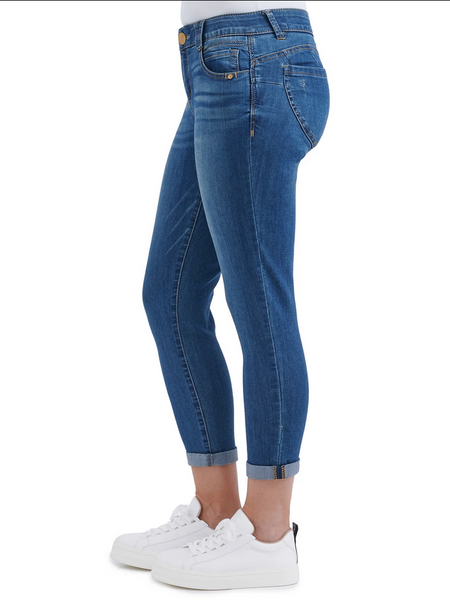 Democracy 25" (27" Uncuffed)/11" "Ab"solution® Ankle Skimmer Blue Jeans - Summer "23"