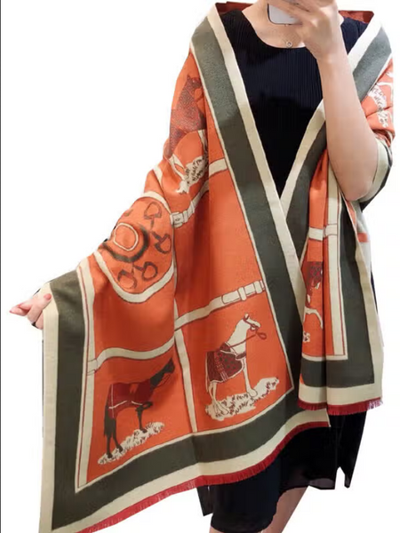 Winding River Orange Reversible Wrap – Gallop