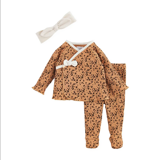 Mudpie Spotted Fawn Print 3 Pc Set - Necessities Boutique