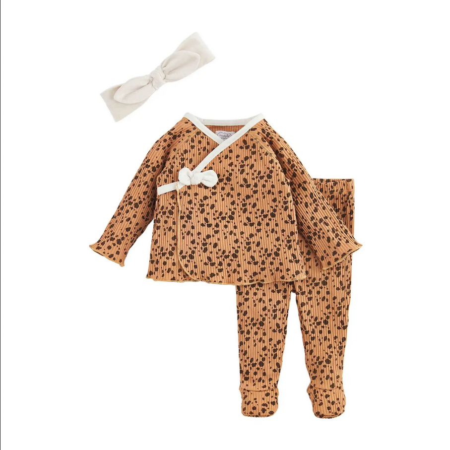 Mudpie Spotted Fawn Print 3 Pc Set