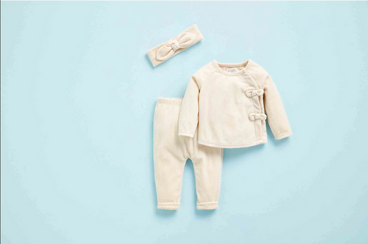 Mudpie Ivory Velour 3 Pc Set - Necessities Boutique