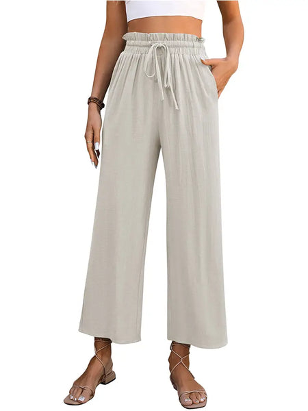 Lovesoft Casual High Waisted Loose Trousers