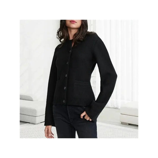 sheer trend black cardigan