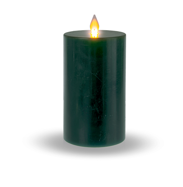 Luxury Lite Winter Green Wax LED Pillar Candle