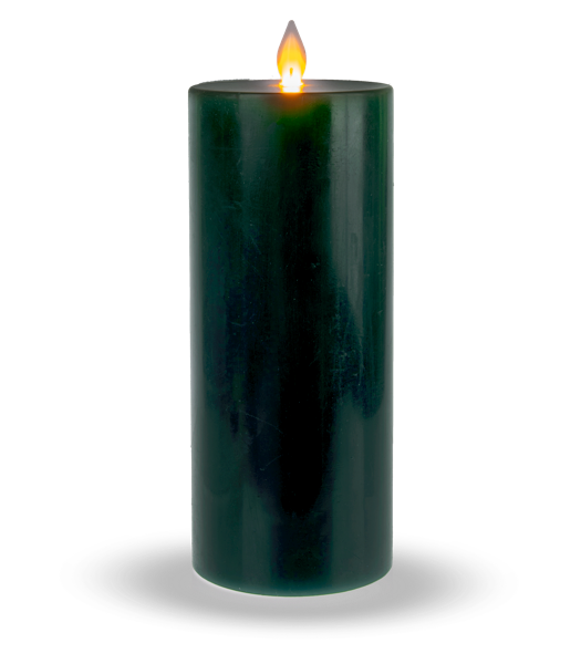 Luxury Lite Winter Green Wax LED Pillar Candle