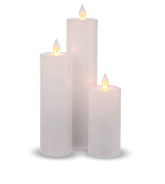 Luxury Lite White Wax LED Pillar Candle