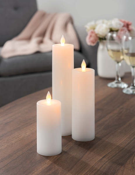 Luxury Lite White Wax LED Pillar Candle