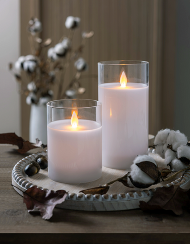 Luxury Lite Flameless LED Candle in Clear Glass