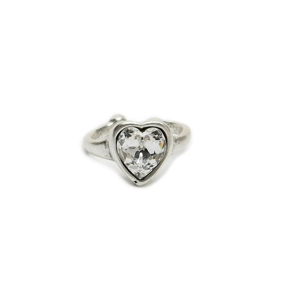 Chanour Handmade Silver Plated Brass Ring w/ Heart