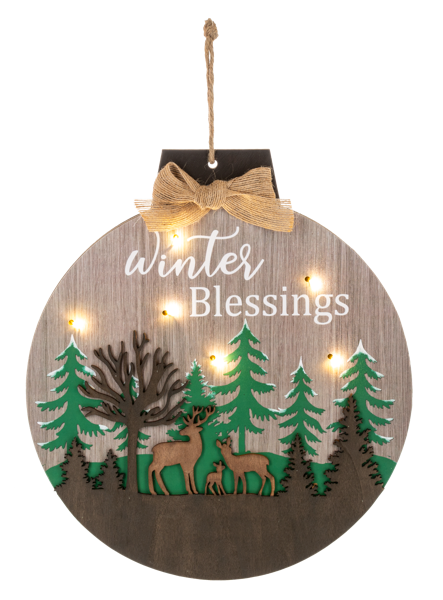 Ganz Gift Woodland Wonder - Laser Cut Layered Light Up Hanging Ornaments