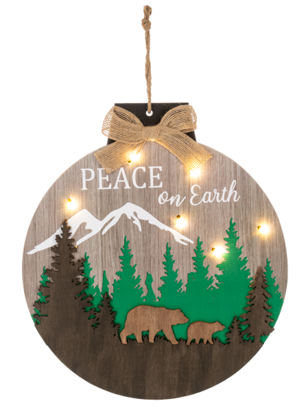 Ganz Gift Woodland Wonder - Laser Cut Layered Light Up Hanging Ornaments