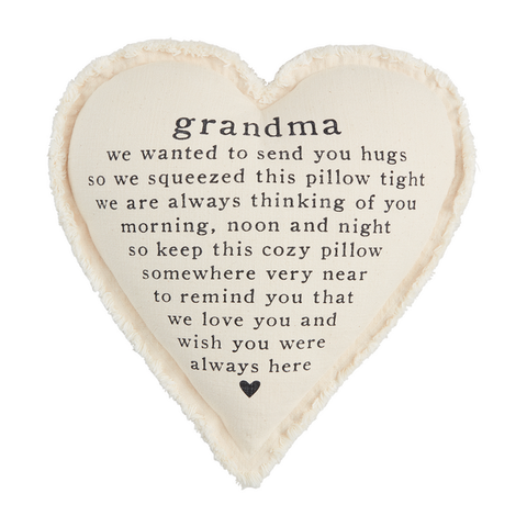Mudpie Grandma Heart Pillow