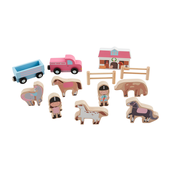 Mudpie Horse Barn & Farm Wooden Toy Sets