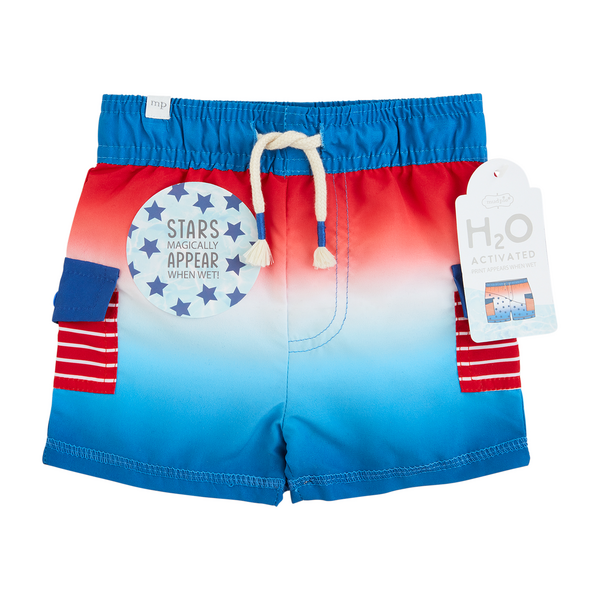 Mudpie Stars, Dino or Shark Color Changing Swim Trunks - Necessities Boutique