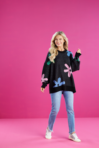 Mudpie Jadie Flower Power Sweater