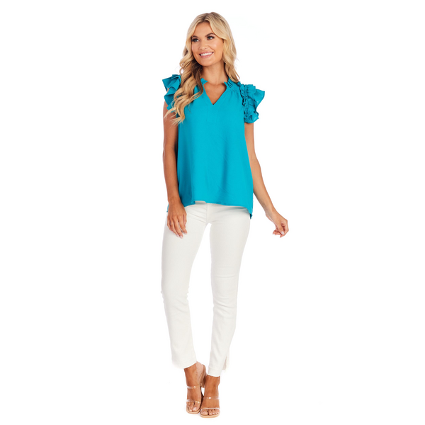 Mudpie Dahlia Ruffle Top