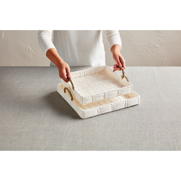 Mudpie White House Nested Woven Trays - Necessities Boutique