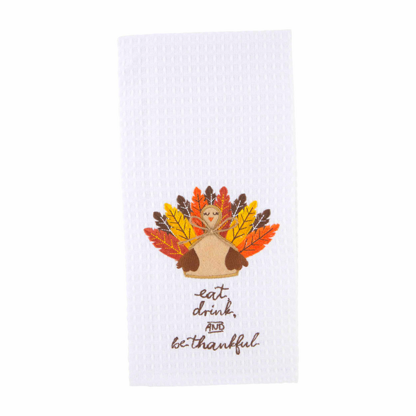 Mudpie Thanksgiving Waffle Cotton Kitchen Towels