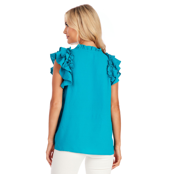 Mudpie Dahlia Ruffle Top