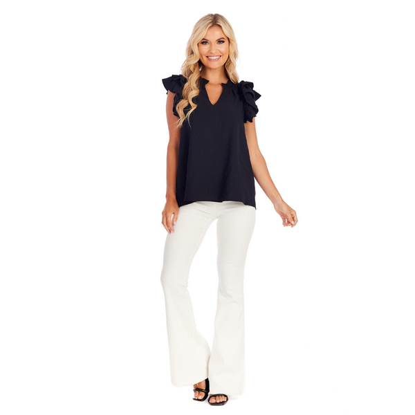 Mudpie Dahlia Ruffle Top