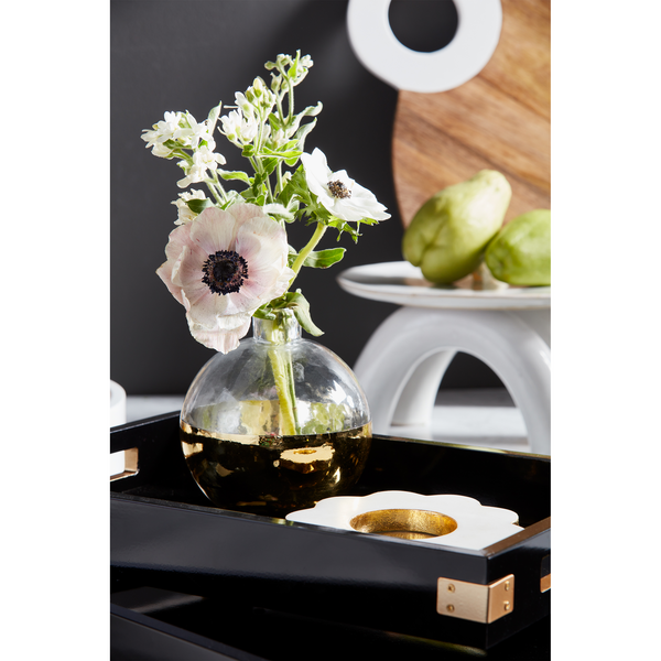 Mudpie Black Brass Lacquer Trays