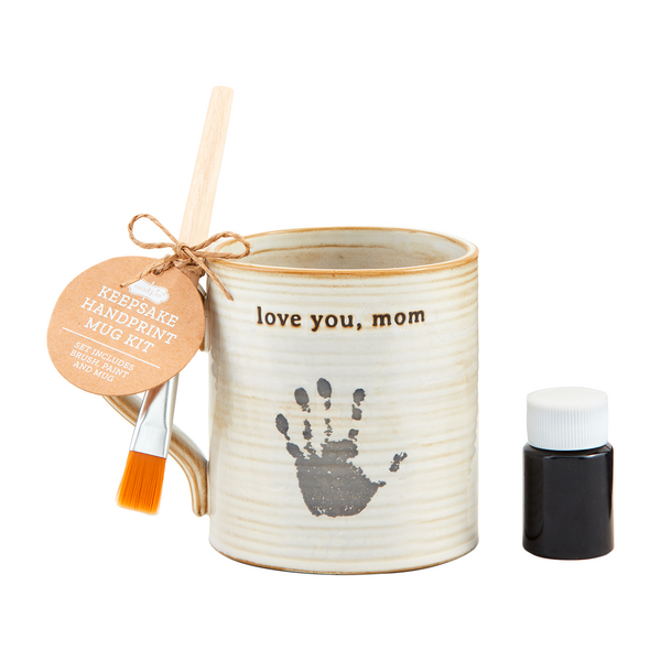 Mudpie Grandma or Mom Handprint Mug 3-piece Set - Necessities Boutique