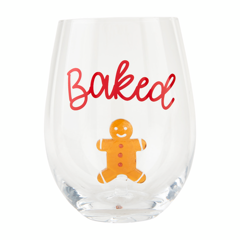 mudpie Gingerman wine glass