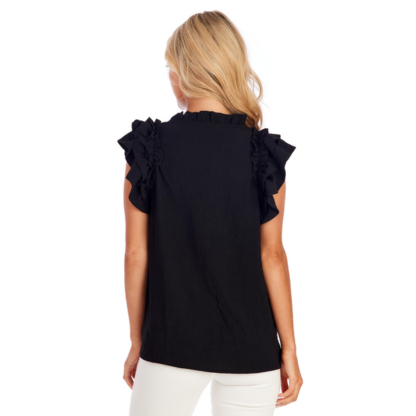 Mudpie Dahlia Ruffle Top