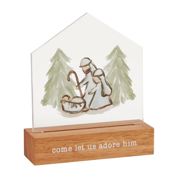 Mudpie Christmas Light Up Acrylic Plaques