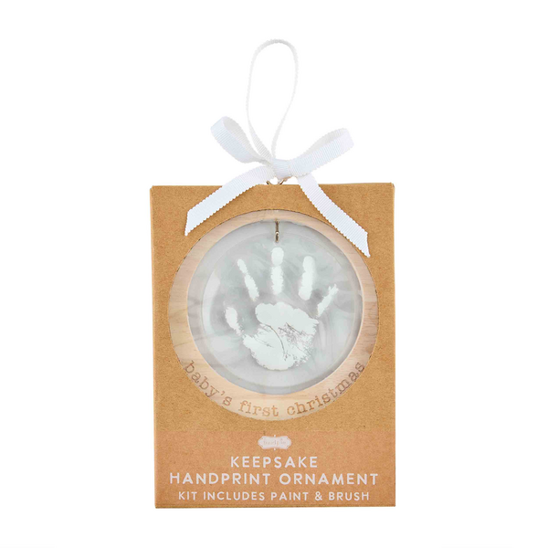 Mudpie Handprint Keepsake 1st Christmas Ornament