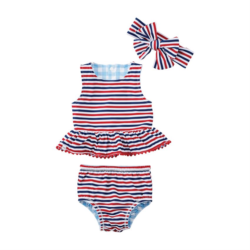 Mudpie Red, White & Blue Reversible Swimsuit