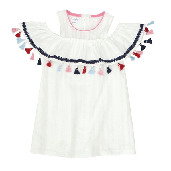 Mudpie White Nautical Tassel Dress & Bloomer Set - Necessities Boutique