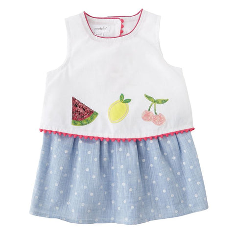 Mudpie Open Back Fruit Dress & Bloomer Set - Necessities Boutique