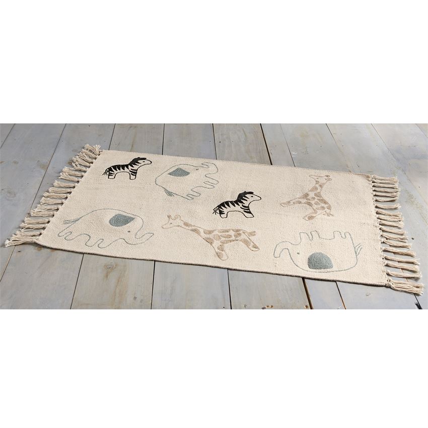 Mudpie Safari Cotton Throw Rug - Necessities Boutique
