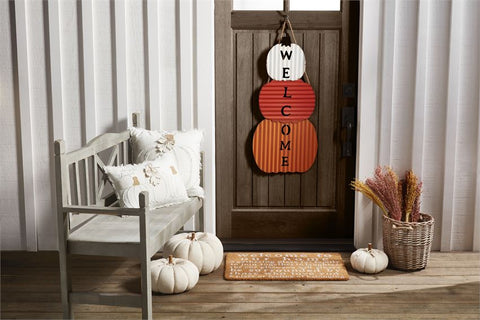 Mudpie Tin Pumpkin Stack Door Hanger - Necessities Boutique