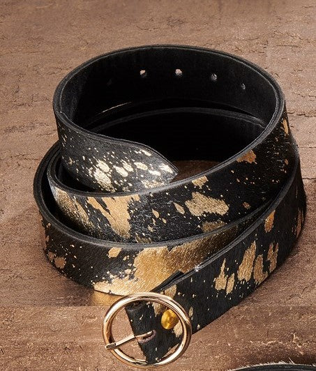 Charlie Paige Cow Hide Leather Belt - Necessities Boutique