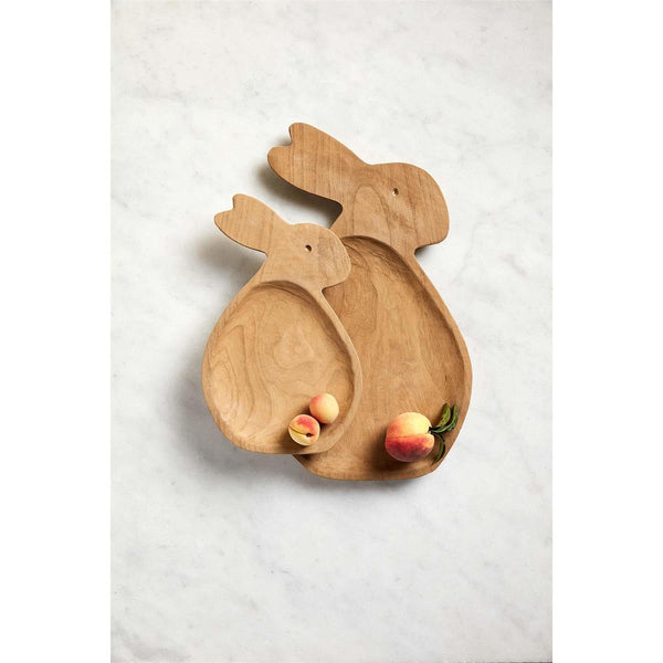 Mudpie Nested Paulownia Wood Bunny Tray Set - Necessities Boutique