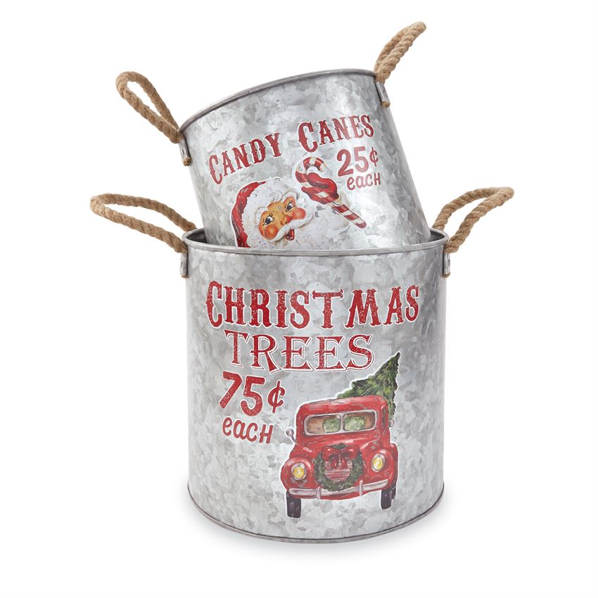 4 X 4 Mini Tin Pail with Handle