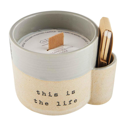 Mud Pie This is The Life Candle with Matches - Necessities Boutique
