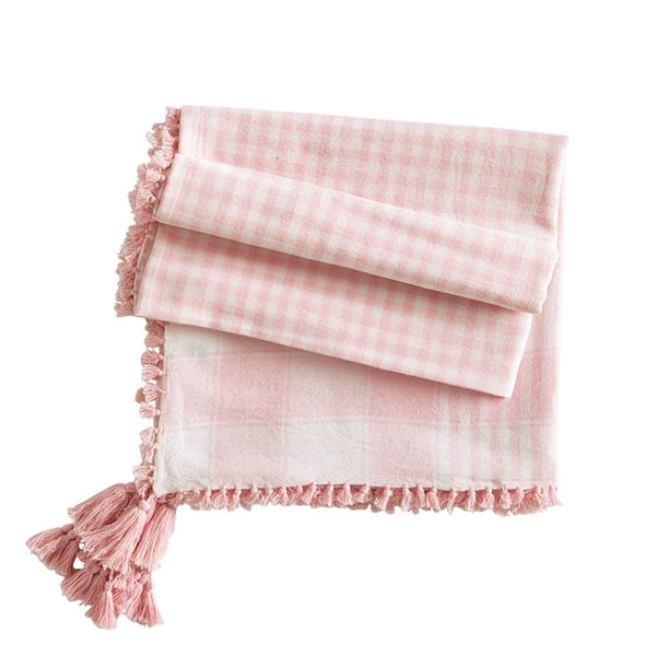 Mudpie Plaid Tassel Scarf - Necessities Boutique