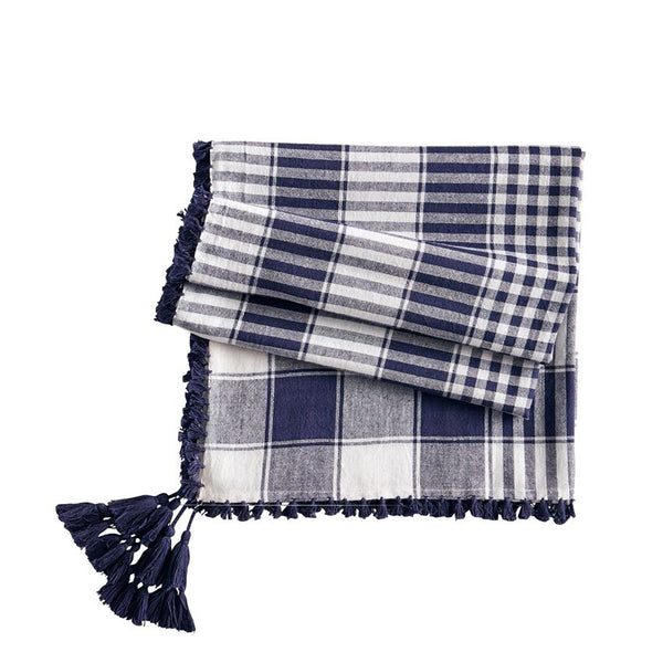 Mudpie Plaid Tassel Scarf - Necessities Boutique