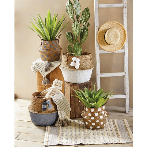 Mudpie Collapsible Seagrass Baskets - Necessities Boutique