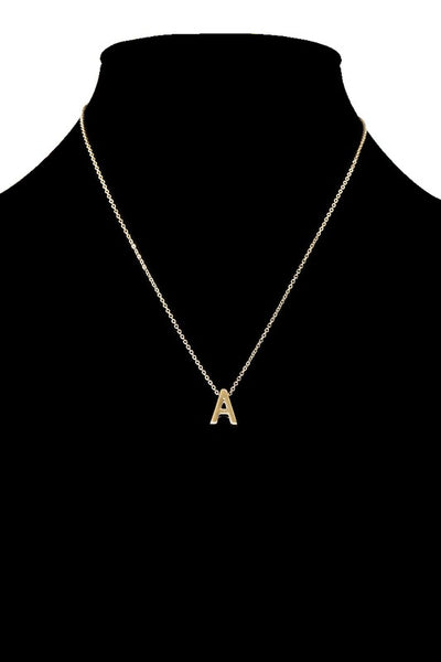 No. 3 brand Soft Gold Initial Necklace - Necessities Boutique