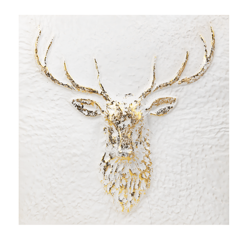 Ganz Metallic Gold Deer Metal Wall Art - Necessities Boutique