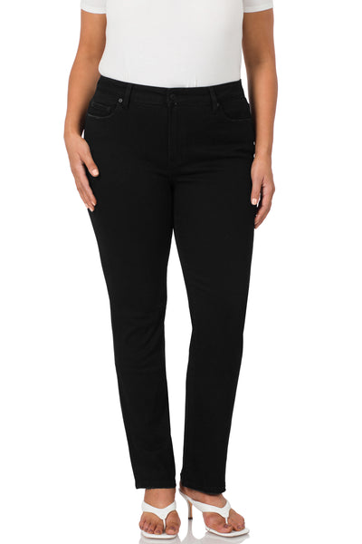 Zenana Plus Mid-Rise Straight Leg Frayed Jeans - Necessities Boutique