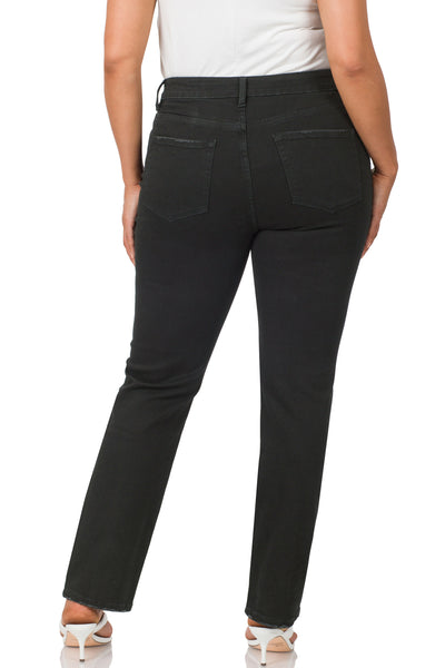 Zenana Plus Mid-Rise Straight Leg Frayed Jeans - Necessities Boutique